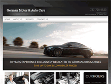 Tablet Screenshot of germanmotorandautocare.com